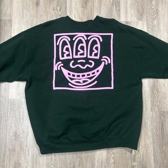 Women's Green and Black Sweatshirt - Picture 2 of 3